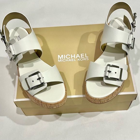 Michael Kors Colby Cork Platform Sandals Size 9 - Picture 4 of 8